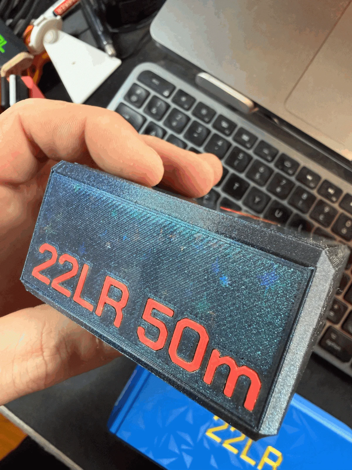 B-Box .22 LR compétition 50 m, 70 alvéoles, Starlit Flow, finition étoilée, vue de face